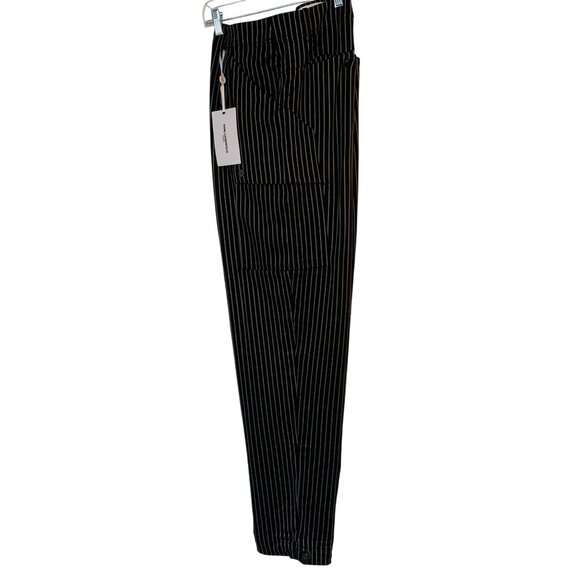 Mens Karl Lagerfeld Black Pinstripe Dress Utility Pants Size 38 NWT RZ10403 $350 - Picture 3 of 16